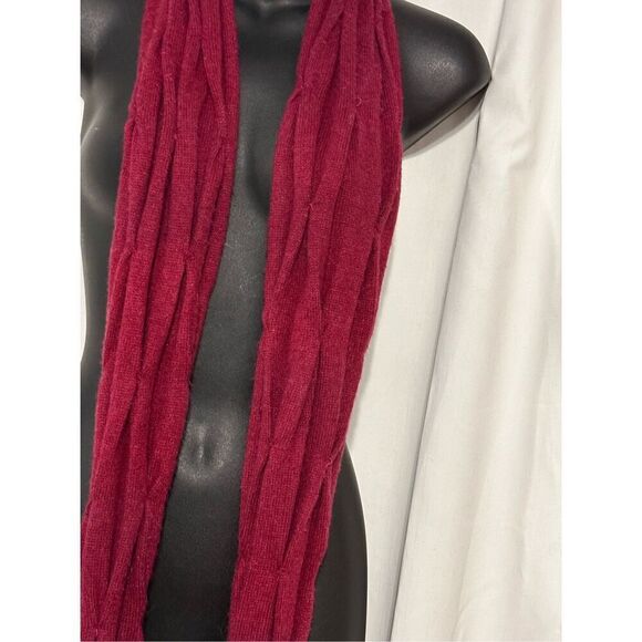 NICE Burgundy colored unisex men or women fossil approximately 79 inches scarf G - Picture 2 of 4